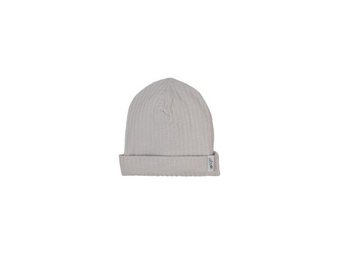 LODGER Beanie Seersucker Steel 6 - 12 měsíců