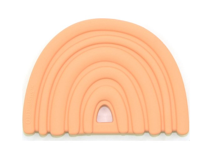 OB Designs Silikonové kousátko duha, Peach