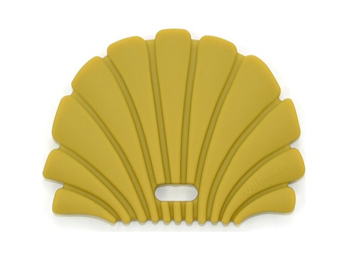 OB Designs Silikonové kousátko mušle, Gold