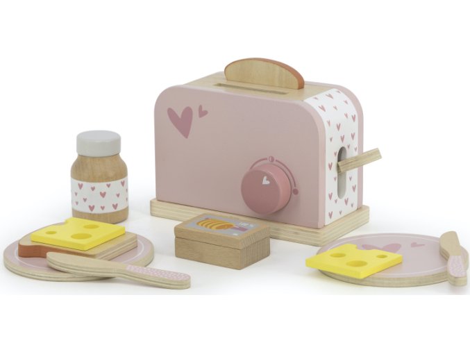 label label toaster ruzovy