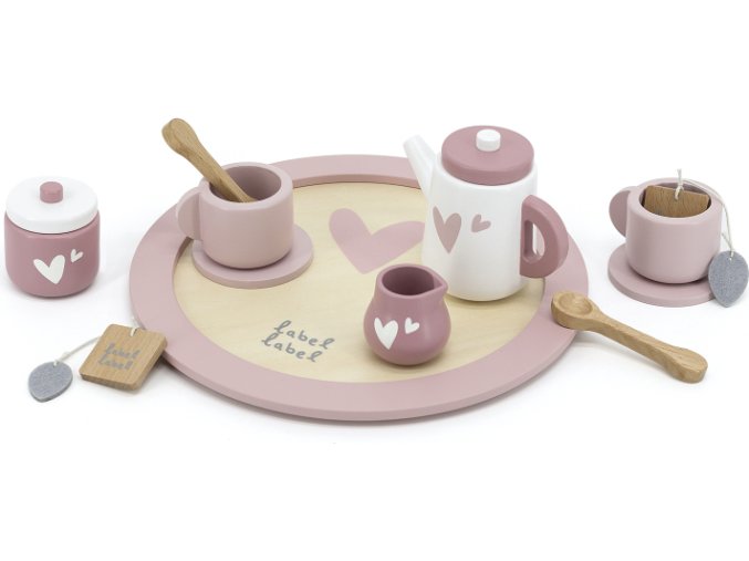 label label cajovy set ruzovy