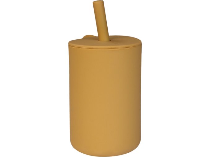 tryco silikonovy poharek s brckem honey gold