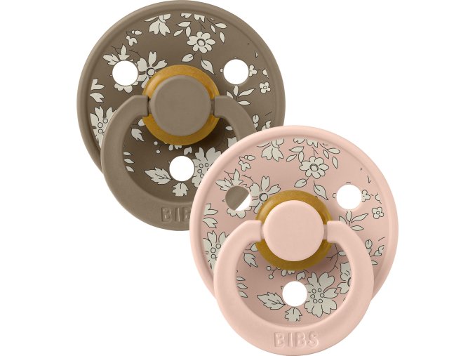 BIBSxLIBERTY Colour cumliky z prirodneho kaucuku 2ks Blush DarkOak