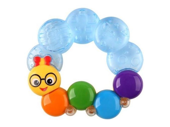 BABY EINSTEIN BABY EINSTEIN Kousátko plněné vodou Teether-pillar™ modrá 3m+