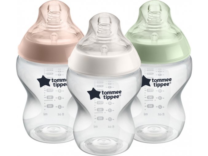 TOMMEE TIPPEE Set kojeneckých lahví,  260 ml, různé barvy, 3ks