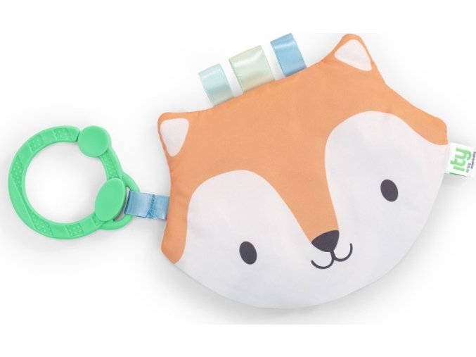 INGENUITY INGENUITY Hračka plyšová na C kroužku Crinklet™ liška Kitt 0m+