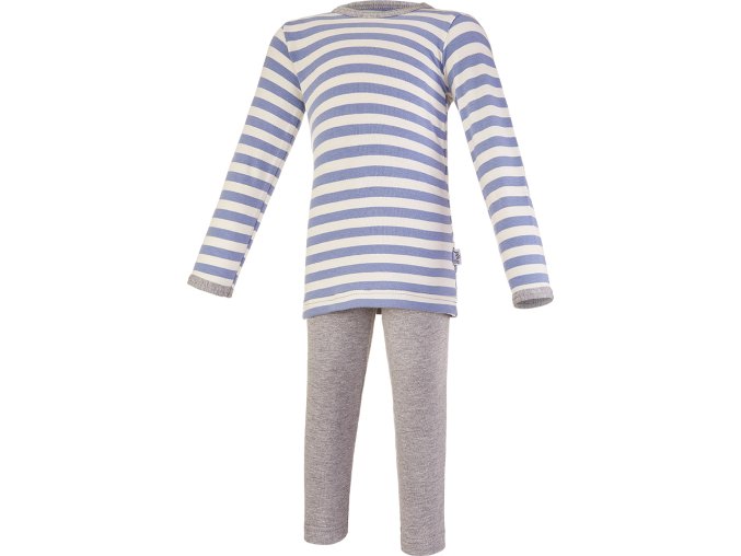 Little Angel pyžamo DR smyk Outlast® - pruh modrý/šedý melír (Velikost 92)