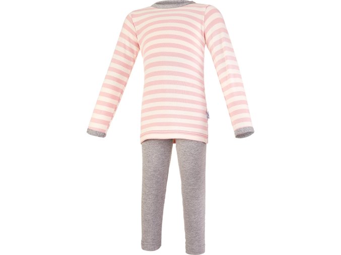 Little Angel pyžamo DR smyk Outlast® - pruh růžový/šedý melír (Velikost 92)
