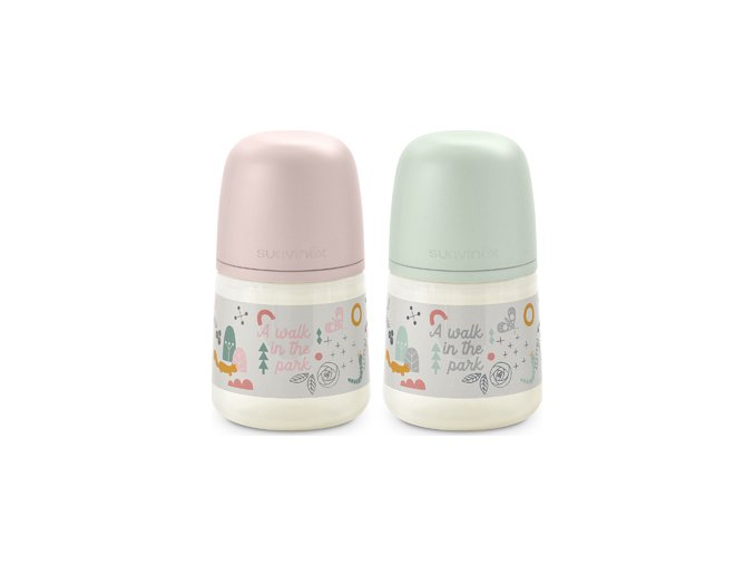 SUAVINEX | Kojenecká láhev Walk anatomická M silikon 150 ml - zelená (Varianta SUAVINEX | Kojenecká láhev Walk anatomická M silikon 150 ml - zelená)