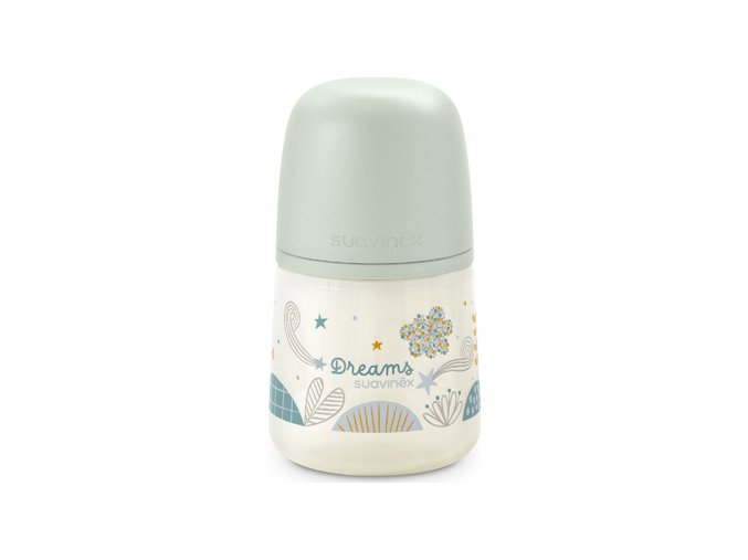 SUAVINEX | Kojenecká láhev Dreams anatomická M silikon 150 ml - zelená (Varianta SUAVINEX | Kojenecká láhev Dreams anatomická M silikon 150 ml - zelená)