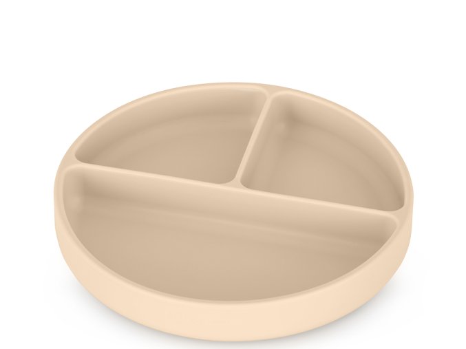PETITEMARS PETITE&MARS Talířek silikonový dělící kulatý Take&Match Desert Sand 6m+