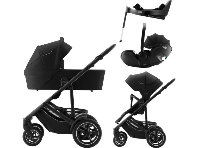 BRITAX Set kočárek Smile 5Z + hluboká korba + autosedačka Baby-Safe PRO + Vario Base