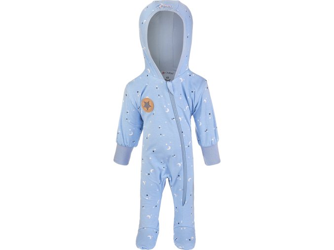 Little Angel overal podšitý BIO DR Outlast® - sv.modrá hvězdičky/sv.modrá (Velikost 56)