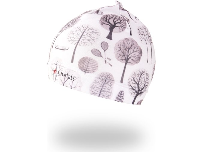 Little Angel Čepice tenká TISK Outlast® - park šedá (Velikost 1 | 36-38 cm)