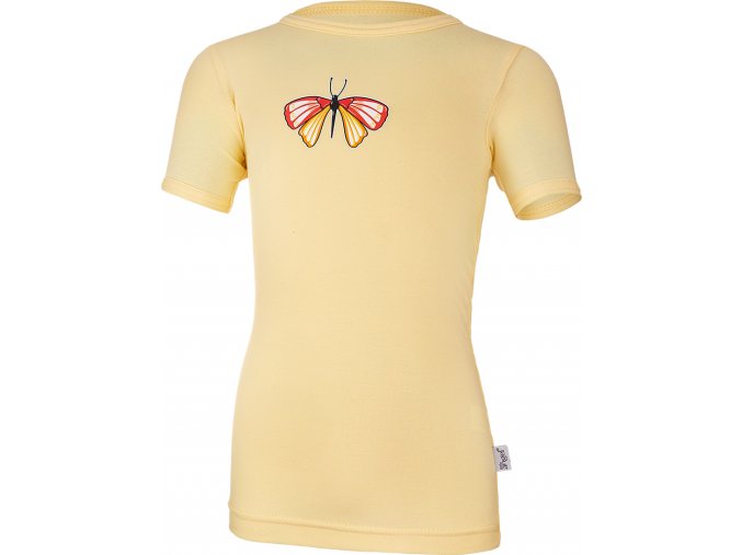 Little Angel tričko tenké KR obrázek Outlast® - sv.žlutá/motýl