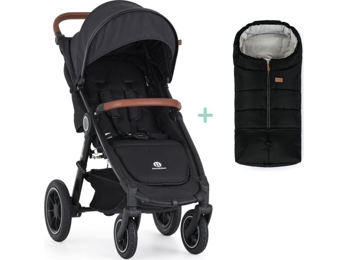 PETITEMARS PETITE&MARS Kočárek sportovní Street2 Air Oak Perfect Black + PETITE&MARS fusak Jibot ZDARMA