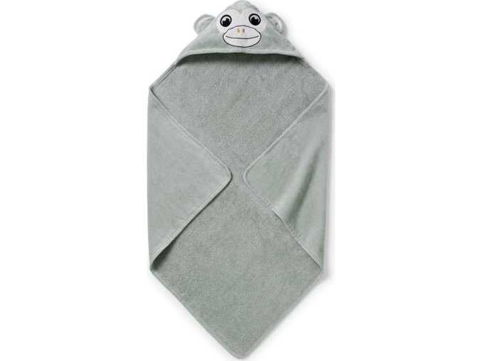 70660140193na hooded towel pebble green front ss23 pp