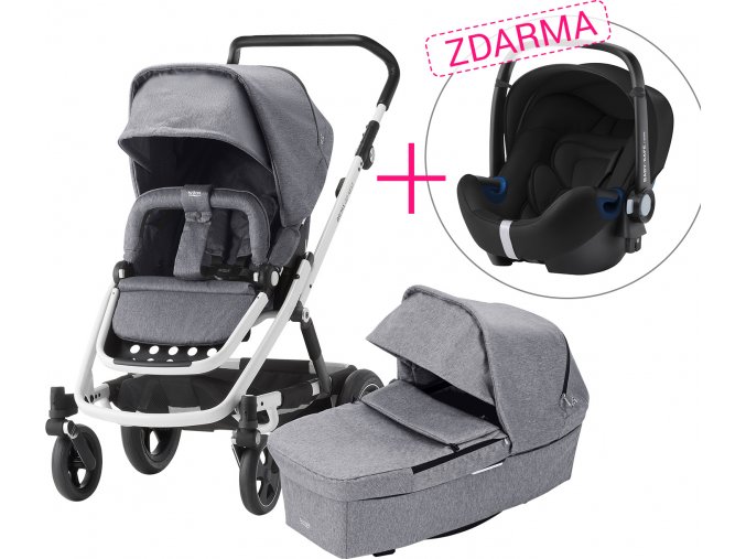 BRITAX SET Kočárek Go Next 2 + hluboká korba + autosedačka 2019