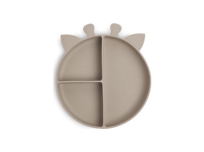 NUUROO Orla Silikonový dělený talíř Giraffe Cobblestone