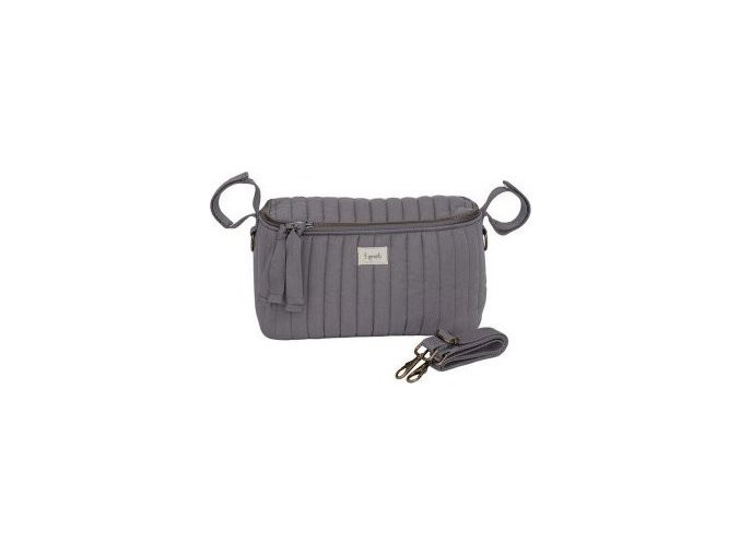 3 SPROUTS Organizér na kočárek prošívaný Solid Charcoal Grey