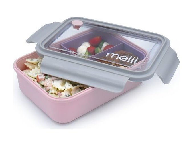 Bento Box krabička na svačinu 1250 ml - růžová