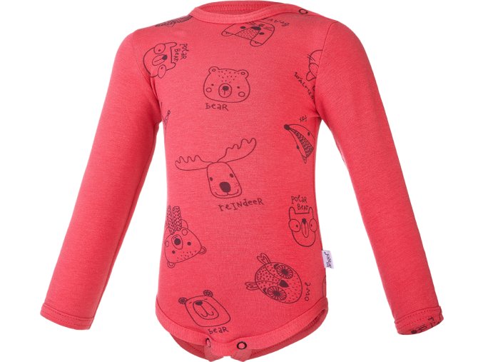 Little Angel body smyk TISK Outlast® - cihlová zvířátka/cihlová (Velikost 62)