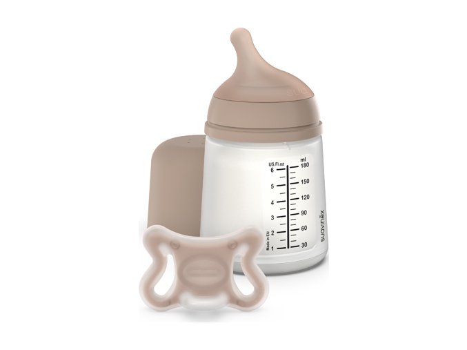 SUAVINEX | SADA ANTIKOLIKOVÁ Zerø.Zerø™ MEDIUM LÁHEV 180 ml A + dudlík Zerø.Zerø™ -2/ 2M