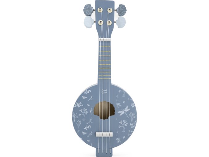 label label drevene banjo blue