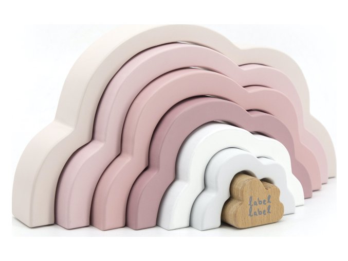 label label duhovy mracek puzzle ruzovy
