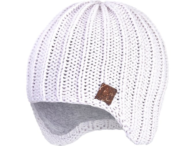 Little Angel Čepice pletená na uši Outlast ® - sv.kouřová (Velikost 1 | 36-38 cm)