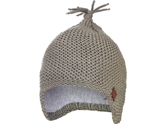 Little Angel Čepice pletená na uši Outlast ® - khaki (Velikost 5 | 49-53 cm)