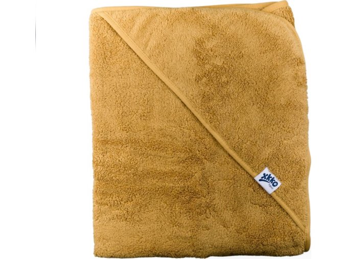 xkko organichooded towel 90x90 honey mustard 8594216384006 m
