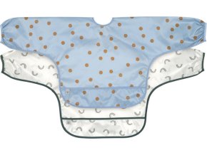 LÄSSIG BABIES LÄSSIG Long sleeve Bibs Happy Rascals Smile sky blue (Varianta LÄSSIG Long sleeve Bib 2024 Garden Explorer boys)
