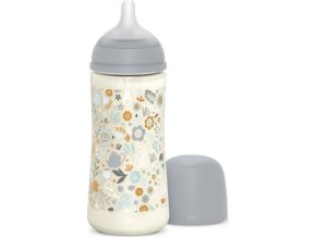 SUAVINEX | Kojenecká láhev WONDERLAND 360ml FYZIOL PRŮTOK L - LIBERTY MODRÁ