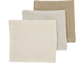 Mušelínová plena-žínka 3-balení - Soft sand/greige/taupe