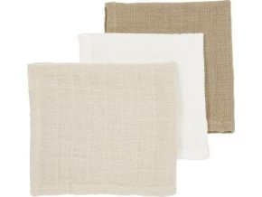 Mušelínová plena-žínka 3-balení - Offwhite/soft sand/taupe