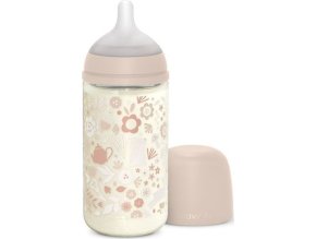 SUAVINEX | Láhev sklo WONDERLAND 240 ml fyziologická SX PRO +3 MF - LIBERTY RŮŽOVÁ (Varianta SUAVINEX | Láhev sklo WONDERLAND 240 ml fyziologická SX PRO +3 MF - LIBERTY RŮŽOVÁ)