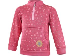 Little Angel mikina hřejivá kapsa - růžová (Velikost 86)