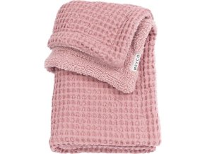 Deka Waffle Teddy fleece - Old pink