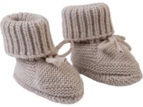 LODGER Capáčky Merino Beige 6 - 12 měsíců