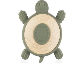 ZOPA Silikonové dřevěné kousátko Turtle
