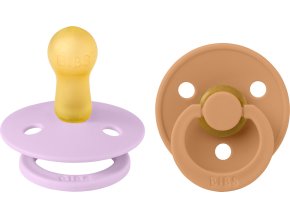 BIBS Colour okruhle cumliky z prirodneho kaucuku 2ks velkost 2 VioletSky Pumpkin 120435 5713795252732