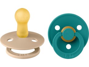 BIBS Colour cumlíky z prírodného kaučuku 2ks - veľkosť 2 Taupe / Scuba