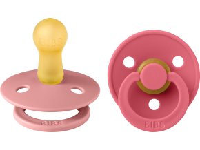 BIBS Colour cumlíky z prírodného kaučuku 2ks - veľkosť 2 Dusty Pink / Coral