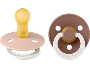 BIBS Colour okruhle cumliky z prirodneho kaucuku 2ks velkost 2 Night Woodchuck Blush 120454 5713795266937