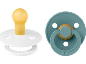 BIBS Colour okruhle cumliky z prirodneho kaucuku 2ks velkost 1 White IslandSea 110372 5713795227006