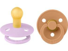 BIBS Colour okruhle cumliky z prirodneho kaucuku 2ks velkost 1 VioletSky Pumpkin 110435 5713795252725