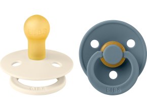 BIBS Colour cumlíky z prírodného kaučuku 2ks - veľkosť 1 Ivory / Petrol