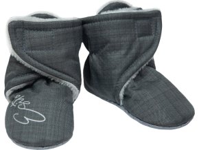 ESITO | Capáčky barefoot Softshell Lamb Grey (Velikost 2 - délka stélky: 12 cm)