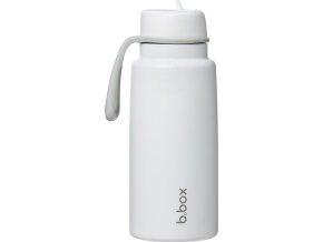 Nerezová termolahev s brčkem 1l - white out